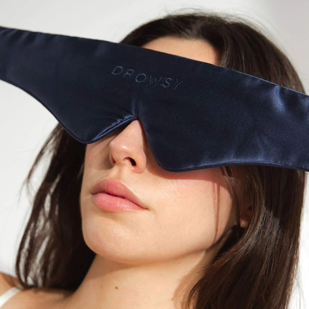 Midnight Blue Featherweight Silk Sleep Mask - Image 3