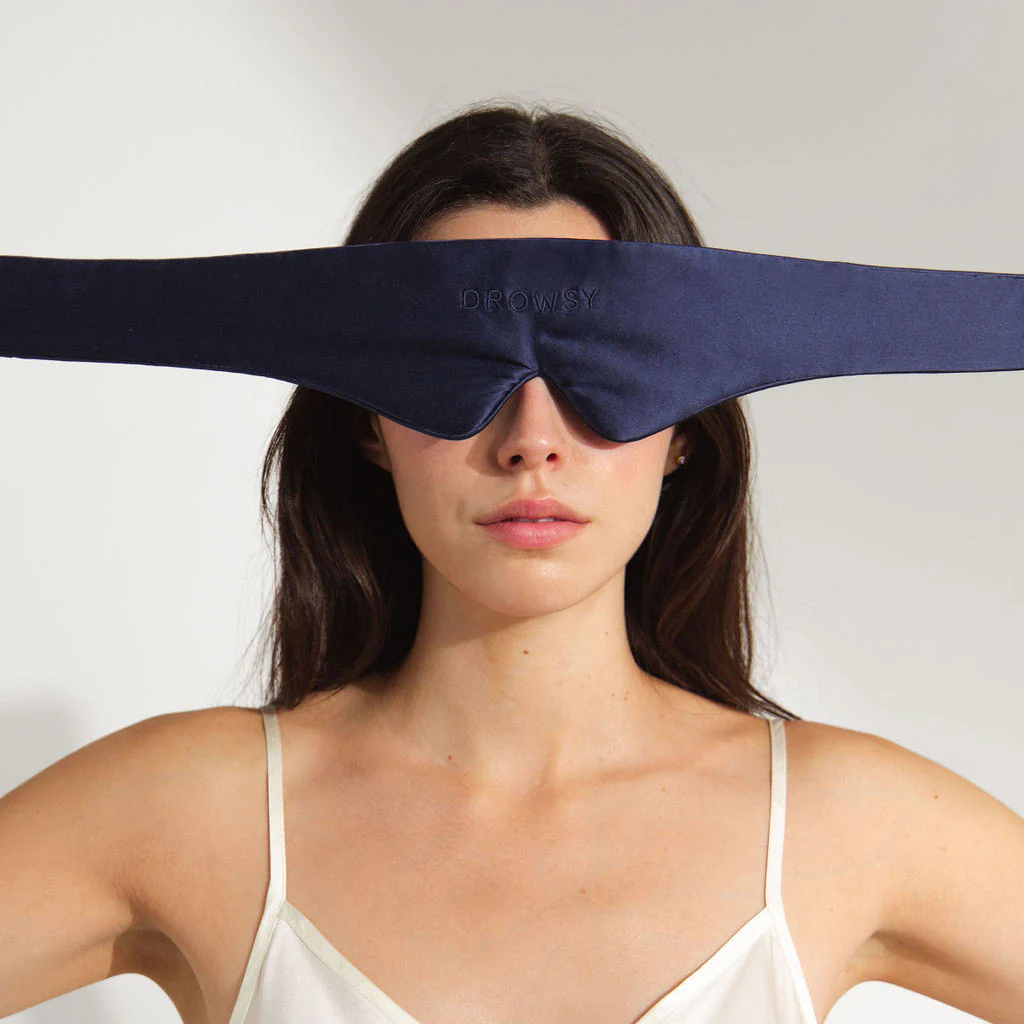 Midnight Blue Featherweight Silk Sleep Mask - Image 4