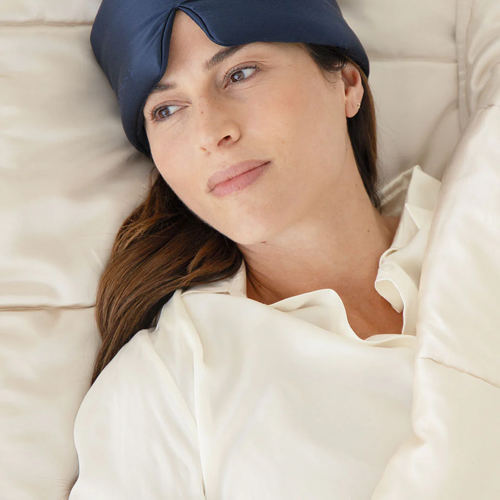 Dusty Gold Silk Weighted Blanket - Image 4