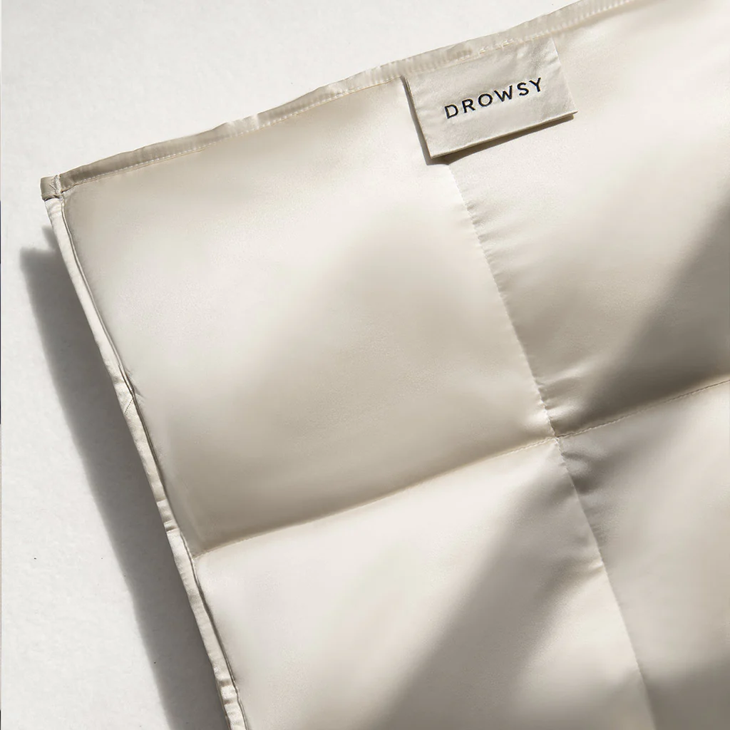 Dusty Gold Silk Weighted Blanket - Image 7