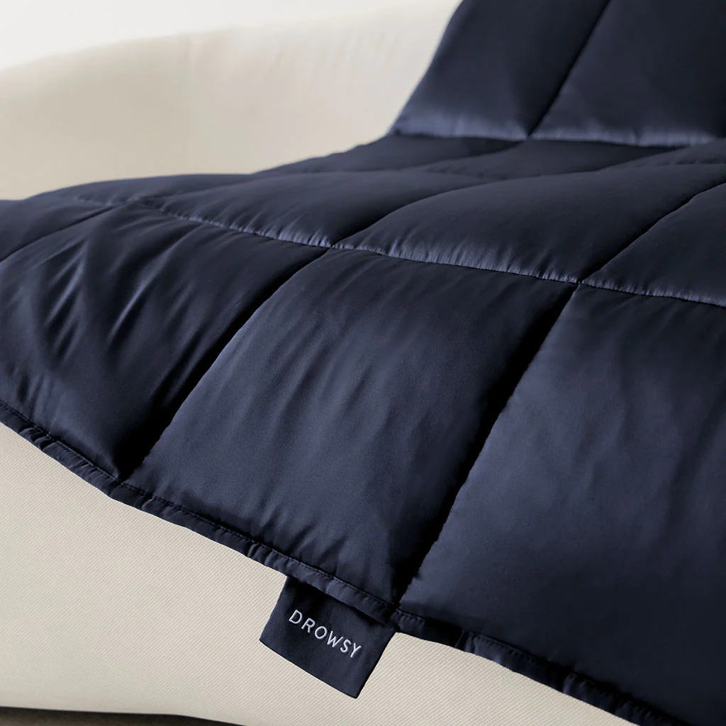 Midnight Blue Silk Weighted Blanket - Image 4